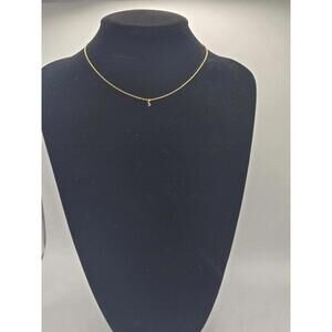 Kate Spade Gold Tone Letter S Initial Pendant Necklace 16-19.5”